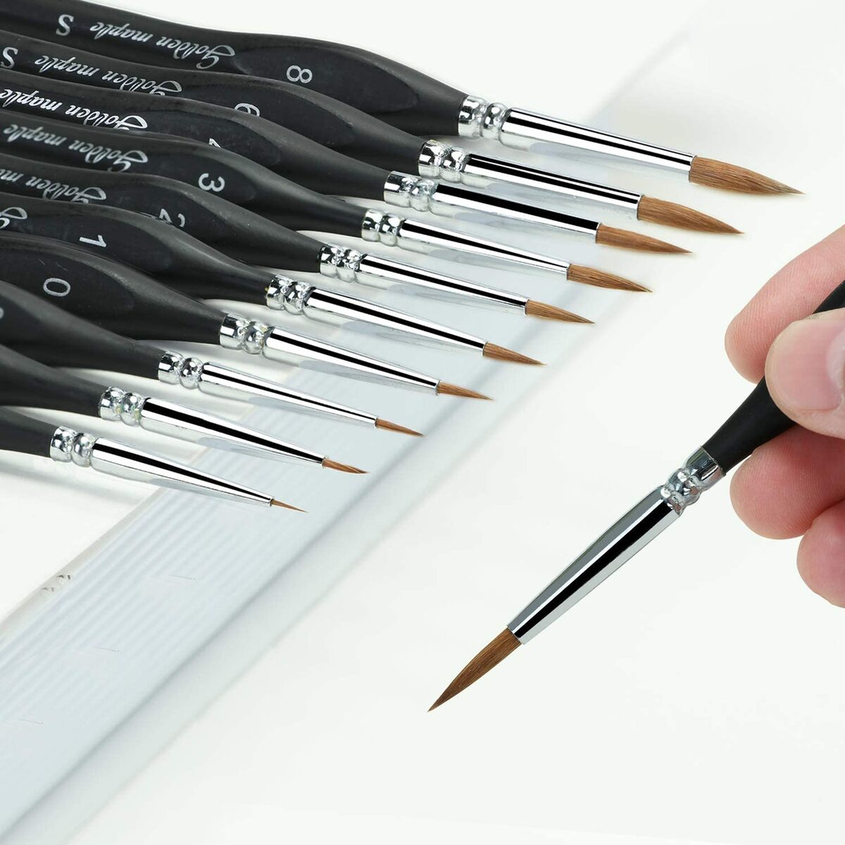 Detail Paint Brushes Set 10pcs Miniature Brushes for Fine