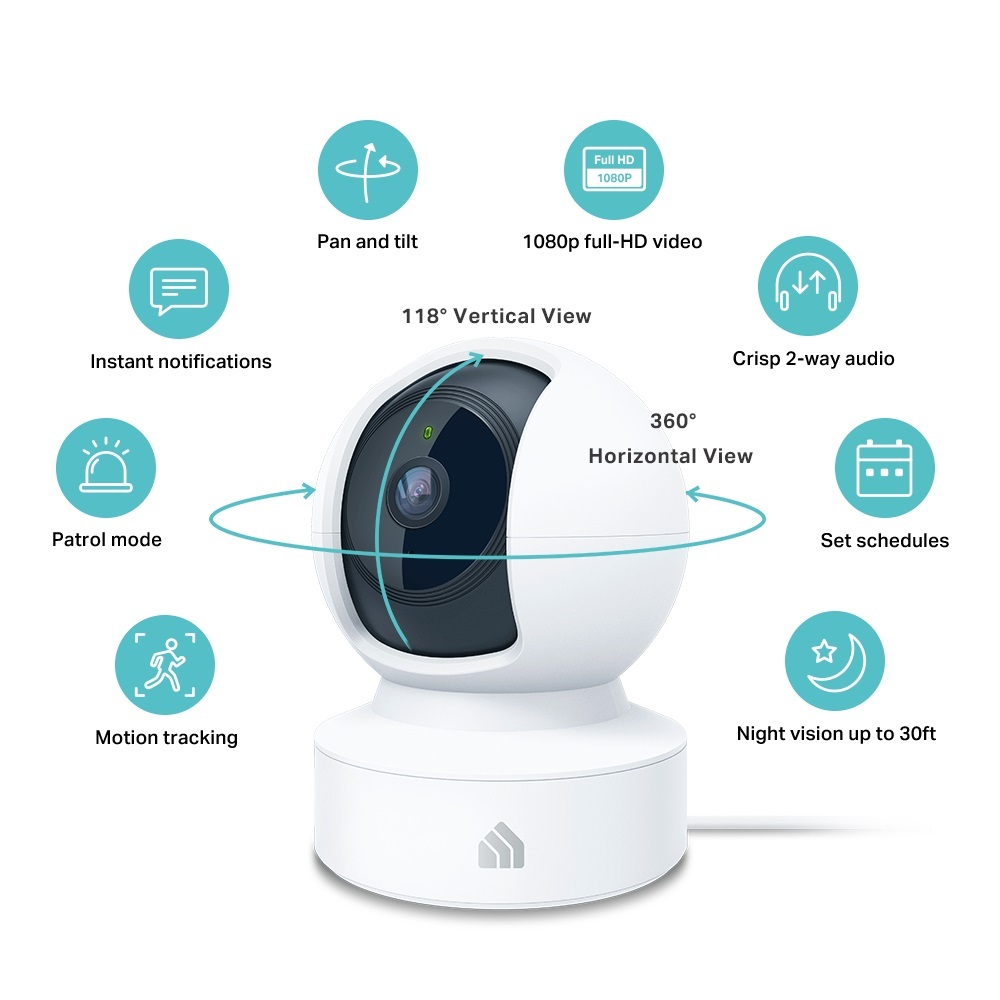 TP-Link KC110 Kasa Spot Pan Tilt - Full HD Smart Indoor Security Camera
