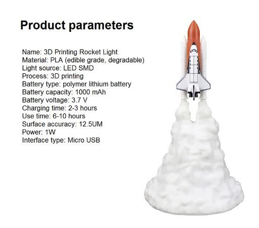 Space discount rocket lamp