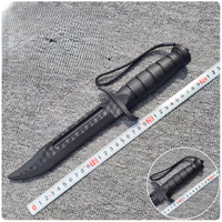 Extra-Hard Plastic Tactical Dagger with Leather Sheath