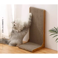 Extra Large L-Shaped Cat Scratching Board with Ball