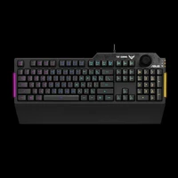 ASUS RA04 TUF GAMING K1 RGB Keyboard, Volume Knob, 19 Key Rollover, Spill Resistance, Programmable Keys