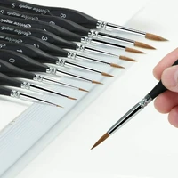 Kolinsky Sable Detail Paint Brush Set - 10Pcs, Perfect for Fine Detailing & Art Painting, Models, Craft Models
