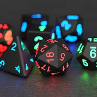 LED DnD Electronic Polyhedral Dice (7PCS) with Rechargeable Charging Box 