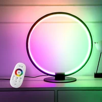 RGB LED Desk Lamp with Remote Control Round Design 40cm Height