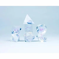 Sirius Dice - Clear Cloak & Dagger Dice Set 7