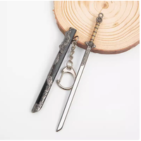 Mini Tang Dynasty Heng Sword 12cm Key Chain with Holder