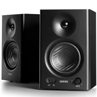 Edifier MR4 Studio Monitor - Smooth Frequency Wooden RCA TRS AUX Speaker - Black