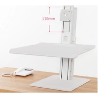 North Bayou Sit/Standing Gas Lift Ergonomic Workstation Desk with Monitor VESA Mount