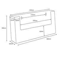 A4 Wall Mounted Landscape Pocket Brochure Holder 1 Pocket
