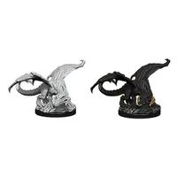 D&D Nolzurs Marvelous Unpainted Miniatures Black Dragon Wyrmling