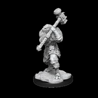 Critical Role Unpainted Miniatures Ravenite Half-Dragon Barbarian Female
