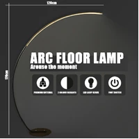 Minimalist Curve Dimming Floor Lamp Remote Control - Black