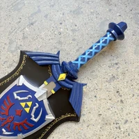 Legend of Zelda Master Sword & Hylian Shield with Wall Plaque 