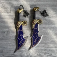 God Of War Kratos Blade Of Chaos Blue Version With Wall Plaque