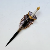 Clair Obscur: Expedition 33 – Gustav Longsword Replica with Zinc-Alloy Golden Crackle Guard and 4mm 2Rc13 Corrosion-Treated Black-Gold Blade