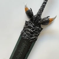 Devil May Cry 5 Dante Rebellion Sword Replica – 138cm Full Metal Version, Alloy Blade with Corrosion & Painted Finish, Acrylic Red Gem Handle