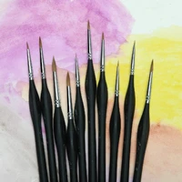 Kolinsky Sable Detail Paint Brush Set - 10Pcs, Perfect for Fine Detailing & Art Painting, Models, Craft Models