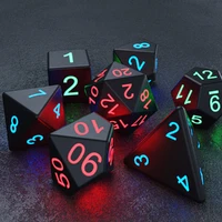 LED DnD Electronic Polyhedral Dice (7PCS) with Rechargeable Charging Box 