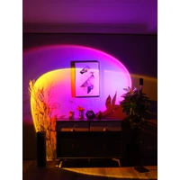 Rainbow Purple Blue Projection Led Lamp 20cm (Square Head)