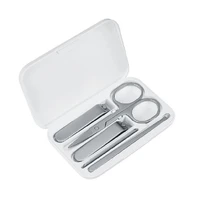 XIAOMI Mijia 5Pcs Portable Fingernail Toenail Manicure Pedicure Magnetic Absorption Stainless Steel Nail Clipper Se