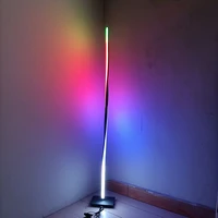 RGB LED Corner Floor Lamp Alexa Compatible Twisted Design