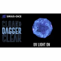 Sirius Dice - Clear Cloak & Dagger Dice Set 7