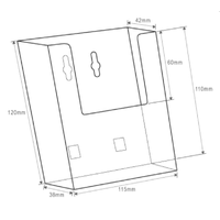 5x A6 Brochure Holder Portrait 1 Pocket – AB1 Bracket Included