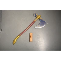 God of War Ragnarök: Kratos' Leviathan Axe Replica Blue-Coated Blade, and Rune Detailing