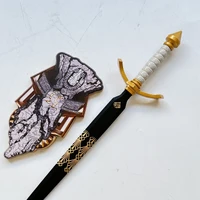 Clair Obscur: Expedition 33 – Gustav Longsword Replica with Zinc-Alloy Golden Crackle Guard and 4mm 2Rc13 Corrosion-Treated Black-Gold Blade