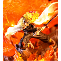 Demon Slayer Rengoku Kyojuro 2 Heads with Led Light GK Figure