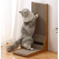 Extra Large L-Shaped Cat Scratching Board with Ball