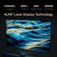 Dangbei U1 1080P 1250 ANIS Ultra Short Throw Laser Projector Bundle(Inc. 88" Screen + HDMI 2.1 Cable) CN Version