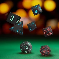 LED DnD Electronic Polyhedral Dice (7PCS) with Rechargeable Charging Box 
