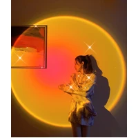 Rainbow Sunset Projection Led Lamp 20cm (Round Head)