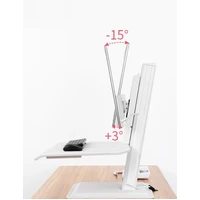 North Bayou Sit/Standing Gas Lift Ergonomic Workstation Desk with Monitor VESA Mount
