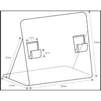A6 Brochure Holder Portrait 1 Pocket – AB1 Bracket Included