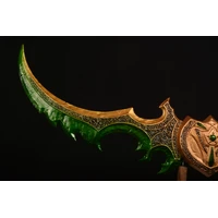 World Of Warcraft - Illidan Stormrage’s Warglaives of Azzinoth with Wall Plaque