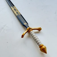 Clair Obscur: Expedition 33 – Gustav Longsword Replica with Zinc-Alloy Golden Crackle Guard and 4mm 2Rc13 Corrosion-Treated Black-Gold Blade