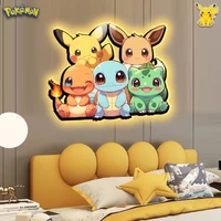 Pokemon LED Wall Art Display (Pikachu, Eevee, Charizard, Squirtle, Bulbasaur)
