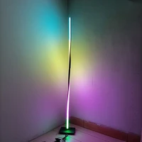 RGB LED Corner Floor Lamp With Remote Control Twisted Design