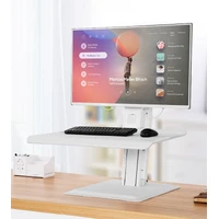 North Bayou Sit/Standing Gas Lift Ergonomic Workstation Desk with Monitor VESA Mount