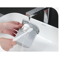 Multifunctional Toothbrush Holder Magnetic Cup Automatic Toothpaste Dispenser Grey