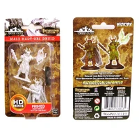 Pathfinder Deep Cuts Unpainted Miniatures Male Half-Orc Druid