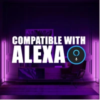 Minimalist floor lamp RGB+Alexa led corner standing lamp floor lamp Steel Made -Black