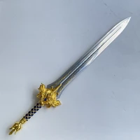 World of Warcraft: King Llane Wrynn's Gold-Plated Royal Sword Replica (113cm) – Blue Jewel Inlay and Zinc Alloy