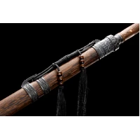 Huali Wood Two-Handed Manganese Steel Tang Dynasty Sword