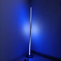 RGB LED Corner Floor Lamp With Remote Control Twisted Design