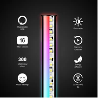 Minimalist floor lamp RGB+Remote led corner standing floor lamp Steel Made -Black