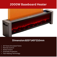 2000W Baseboard Heater with Remote